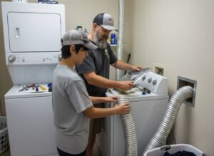 Stone & Rolland. Stone & Son Dryer Vent Cleaning Solutions. Dryer Vent Cleaning – Removal of lint and obstructions to reduce fire risk and improve efficiency. Dryer Vent Repair & Replacement – Correcting damaged ductwork, upgrading materials to code-compliant standards, and ensuring proper routing. System Design & Installation – Building new dryer exhaust systems that meet or exceed manufacturer specifications and airflow performance requirements.